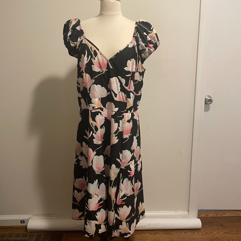 Eshakti Vintage Style Floral Dress Women's Size 18W